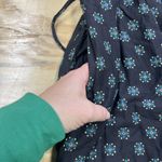 April Cornell Floral Midi Dress Womens Medium Cottagecore Prairie Peasant Black Photo 13