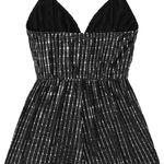 Black And Silver Sequin Romper Size M Photo 1
