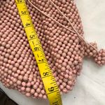 2000s Y2K Unique Handmade Pink beaded drawstring bucket crossbody bag purse Photo 3