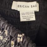 American Eagle  Floral Halter Neck Romper Black and Cream Scoop V-Neck Tie Bow Photo 10