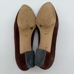 Vintage Calico Elegant Brazil Suede Leather Chocolate Brown Low Heel Pumps 8.5 Photo 4