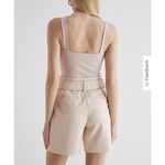 EXPRESS Super High Waisted Faux Leather Belted Bermuda Shorts/ Size 2 NWT Photo 3