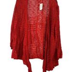 Roz & Ali Women's Cherry Red Cardigan Photo 0
