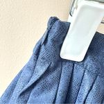 SINCERELY OURS | Blue Coated Animal Print Pleated Mini Skirt Sz M Photo 2