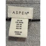 Aspen Women’s Medium Hoodie Pullover Top Gray Knit V Neck Cozy Soft Loungewear Photo 2