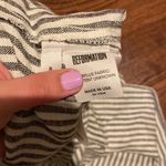 Reformation  High Rise Striped Cuffed Cropped Culottes Pant Photo 2