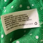 A New Day Green White Polka Dot Half Sleeve V Neck A Line Mini Wrap Dress Size S Photo 4