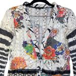 Alberto Makali Button Up Top M Patchwork Art To Wear Mixed Media Floral Boho Y2K Photo 2