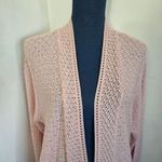 Basic Editions Woman Light Pink Open Front Cardigan Sweater Size 3X Photo 1