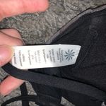 Athleta  gray striped cutout high neck swim top Photo 4