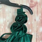 Jessica McClintock  Vintage 90’s Y2K Emerald Green Flower Babydoll Mini Dress Photo 3