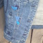 Pilcro  By Anthropologie Blue Embroidered Jean Jacket Photo 4