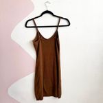 Brandy Melville  Brown Ribbed Mini DressFitted Stretch Y2K 2000s Small Photo 1