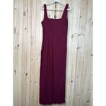 Lulus NWT  Glamorous Disposition Burgundy Ruched Maxi Dress Bridesmaid Gala Sz XL Photo 7