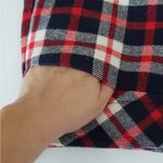 Talbots NWT Boho Red Navy Plaid Wool Mini Skirt Sz 14W Photo 3