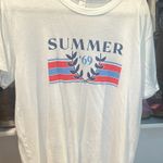 Friday + Saturday White Summer '69 Graphic T-Shirt Photo 0