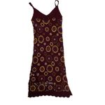 Newport News VTG  Crochet Granny Square Midi Dress Women M Boho Cottage 90s Y2K Photo 4