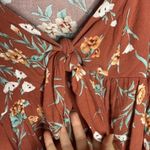 American Eagle floral print tie boho baby doll blouse size S Photo 5
