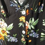 ASOS Design Black Floral Button Down Midi Dress Size US 8 Photo 6