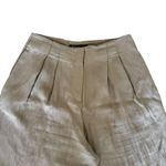 ZARA Beige Tan Pleated Viscose Wide Leg Y2K High Waist Trouser Pants SZ S #2434 Photo 1