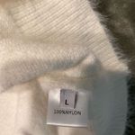 #100 BOUTIQUE Faux Mink Loose Fit Cardigan White Size L Photo 8