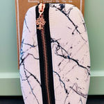 Oak and Reed Hands free Neoprene fabric waist bag zippered fanny pack marbled White Photo 0