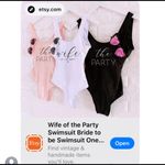 Etsy Bachelorette the party swim suit black large Photo 1