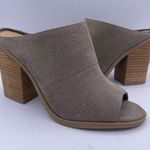 Call it spring suede peep toe mules stack heeled women’s Size 7.5 Galerassi Photo 4