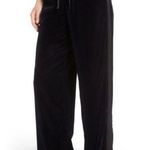 Trouve women's navy velvety velour side stripe soft stretch pants ( 32" inseam ) Blue Photo 0