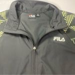 FILA Black Jacket with Yellow Geometric Sleeves Photo 4