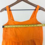 Edge S' woman bright orange Gauze Sleeveless Tank tiered Mini Dress XS Photo 3