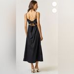 Anthropologie NWOT  Bow in the back long maxi  Dress black strappy size small Photo 1
