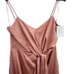 After Six  Stretch Charmeuse Draped Midi Dress Desert Rose New 10 Photo 3