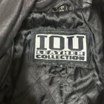 Vtg IOU leather toggle zipper black leather jacket size 6 bikercore fall mobwife Photo 7