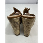Mudd Womans Brown Slip On Perforated Faux Leather Cork Wedge Sandal 8.5 M Photo 4