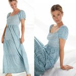  Daily Practice by Anthropologie Tiered Maxi Dress Blue White Small Photo 2