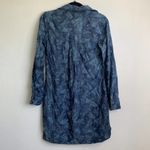 Cloth & Stone Palm Print Chambray Tencel Lyocell Shirt Dress Photo 1