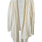Free People Ivory Cream In The Loop Open Front Zip Cuff Cardigan Size NWOT Photo 0
