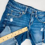 American Eagle  Super Stretch Jean Shorts Distressed Details Raw Hem Size 4 Photo 6