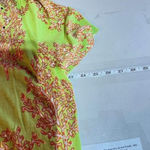 Quacker Factory  Rhinestones Button Front Short Sleeve‎ Cardigan Green Orange 1X Photo 4