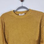 Band of Gypsies Band of the Free Mustard Ribbed Knit Pullover Size Small NWT Boxy Knit Top Photo 1