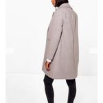 Boohoo Zip Pocket Tailored Coat Light Gray, Zip Pockets, Stadium Length Photo 1