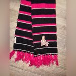 Nickelodeon Y2K iCarly Pink and black striped scarf with fringe Photo 1