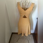 Abercrombie & Fitch Abercrombie yellow and white stripe cutout dress XS Photo 1