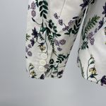 Liz Claiborne Career XXL Floral Blazer White Purple single button office pastel Photo 4