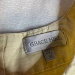 GRACE HILL 100% Linen Yellow Pastel Button‎ Down Back 1/2 Sleeve 16 Large Photo 1