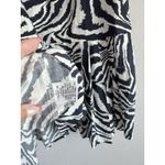 Pinch Zebra Animal Print Mini Dress Women's M Navy Short Puff Sleeves Dress NEW Size M Photo 10