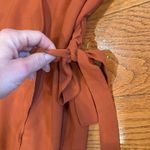 Mossimo Faux Wrap Midi Dress – Rust Terracotta – Size S Orange Photo 2