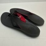 OluKai Punua Kia'i Womens 10 US 40 EUR Flip Flops Black/Red Slip On Sandals Black Photo 10