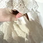 Princess Polly  Dress Women Size 4 Ruffled Pleated Mini White Cottage Flared Lace Photo 2